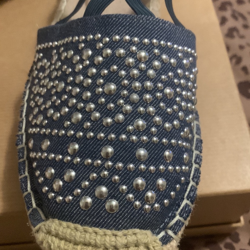 White mountain size 6 blue denim espadrilles - Picture 7 of 14
